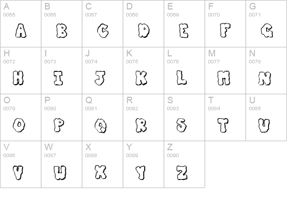 CK Smooth Rock uppercase A-Z preview