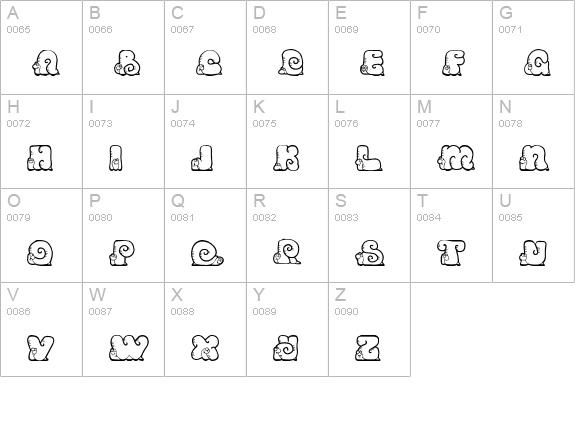 CK Snail uppercase A-Z preview