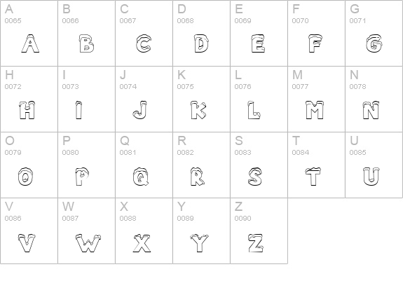 CK Snow uppercase A-Z preview