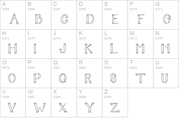 CK Spiky Classic uppercase A-Z preview