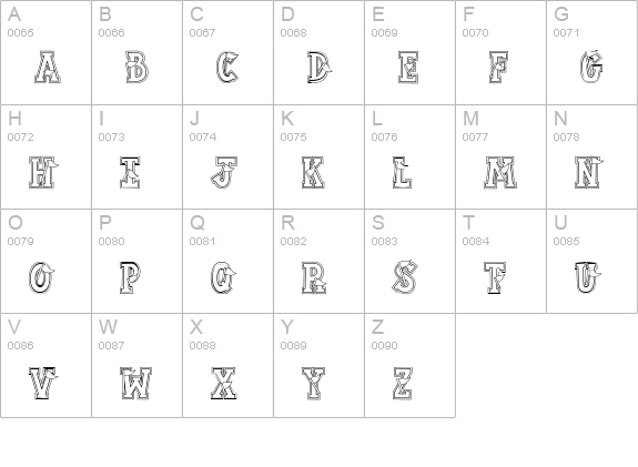 CK Spirit uppercase A-Z preview