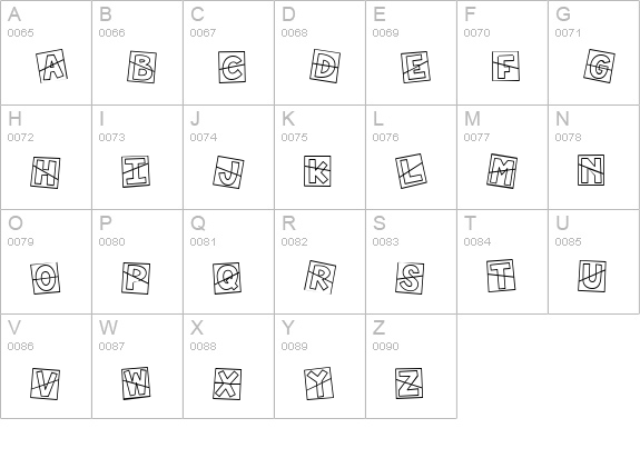 CK Split Box uppercase A-Z preview
