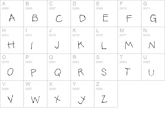 CK Squiggle uppercase A-Z preview