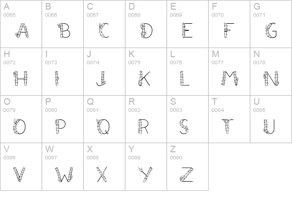 CK Stalk uppercase A-Z preview