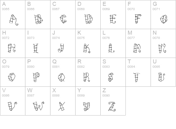 CK Stitches uppercase A-Z preview
