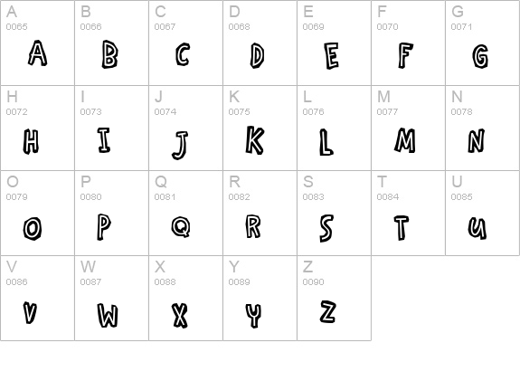 CK Stone Age uppercase A-Z preview