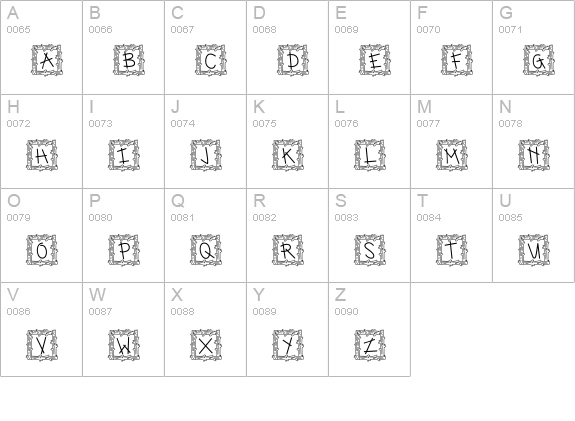 CK Take a Hike uppercase A-Z preview