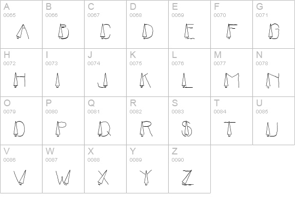 CK Tall Trees 1 uppercase A-Z preview