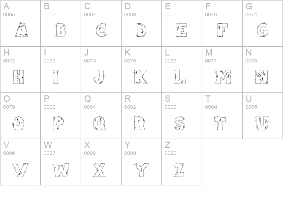 CK That Hurts uppercase A-Z preview