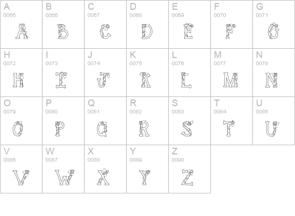 CK Trellis uppercase A-Z preview