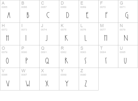 CK Twiggy uppercase A-Z preview
