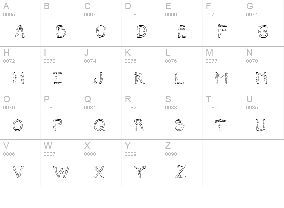 CK Twigs uppercase A-Z preview
