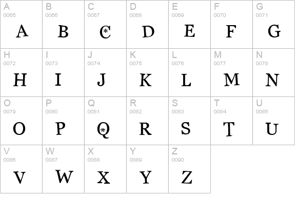 CK Twilight uppercase A-Z preview