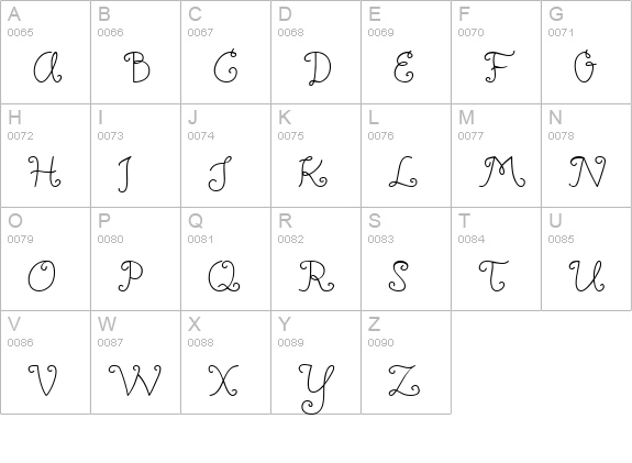 CK Whirl uppercase A-Z preview