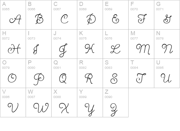 CK Windsong uppercase A-Z preview