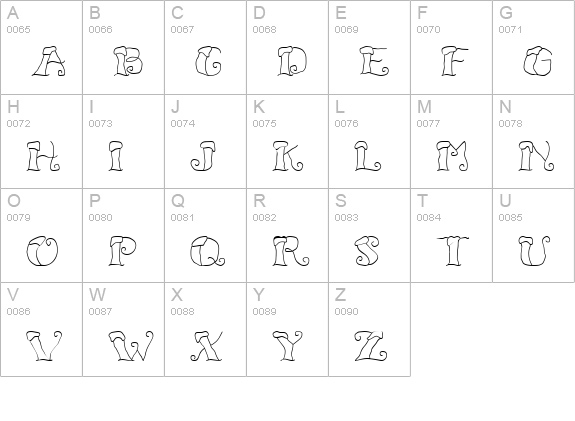 CK Winter uppercase A-Z preview