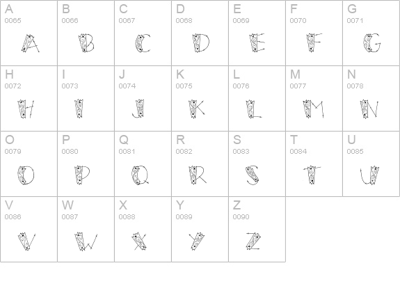 CK Wrangler uppercase A-Z preview
