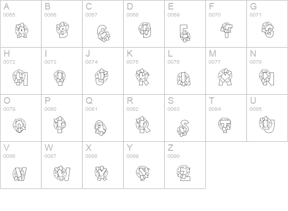 CK Wreaths uppercase A-Z preview