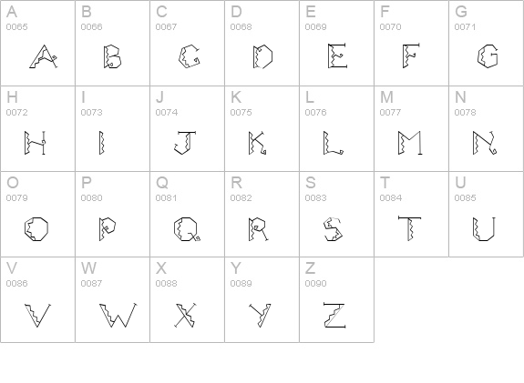 CK Zig Zag uppercase A-Z preview