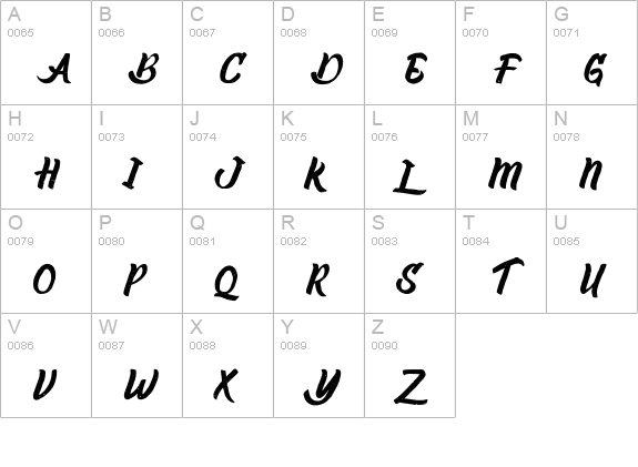 Claiborne uppercase A-Z preview