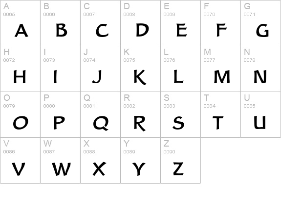 Clair-Medium uppercase A-Z preview