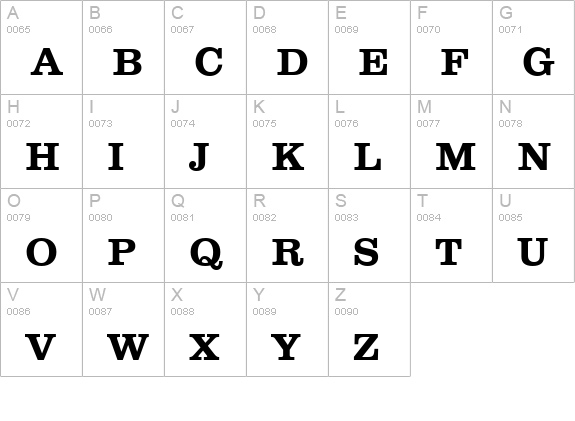 Clare Bold uppercase A-Z preview