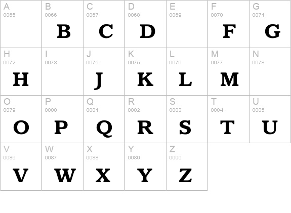 ClaremontBold uppercase A-Z preview