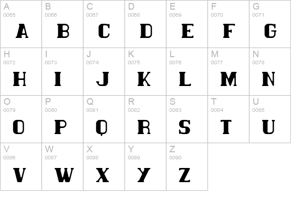 Classic Trash 2 BRK uppercase A-Z preview