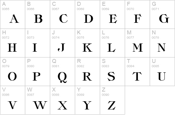 Classica-Heavy Regular uppercase A-Z preview
