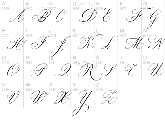 Classica One uppercase A-Z preview