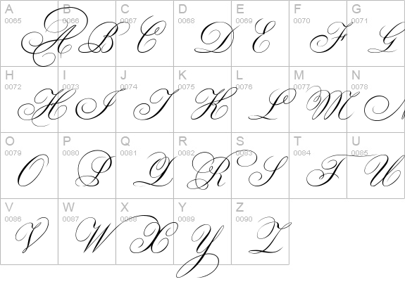 Classica Two uppercase A-Z preview