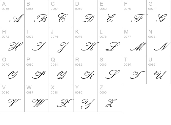 ClassicScrNo1URWDReg uppercase A-Z preview