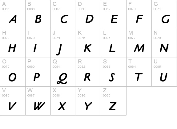 Claude Sans Std Bold Italic uppercase A-Z preview