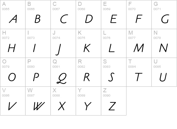 Claude Sans Std Italic uppercase A-Z preview