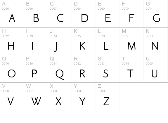 ClaudeSansPlain uppercase A-Z preview