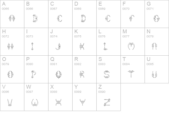 CLAW 2 -BRK- uppercase A-Z preview