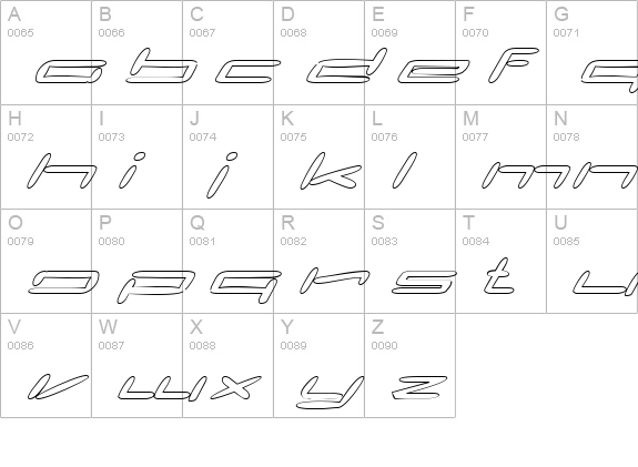 Claytoona uppercase A-Z preview