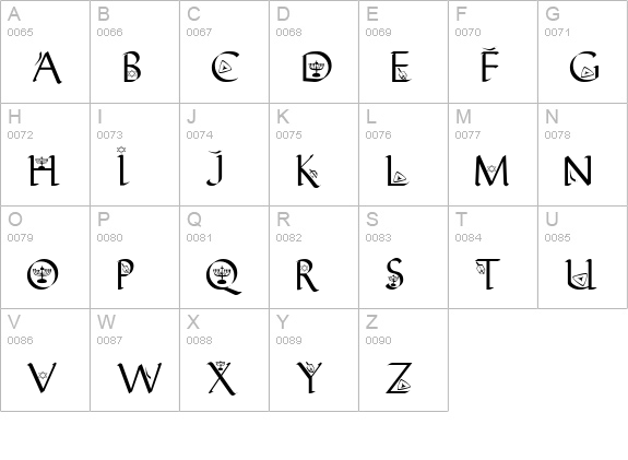 Clb:JewishHolidays uppercase A-Z preview