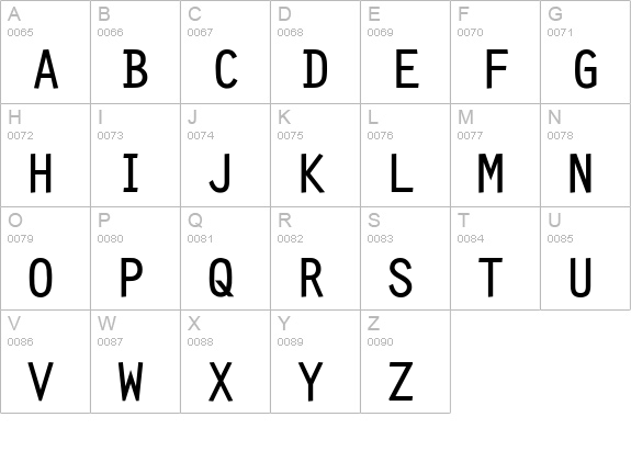 Clean Bold uppercase A-Z preview