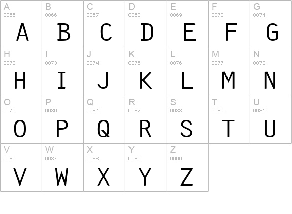 Clean-Extended Normal uppercase A-Z preview