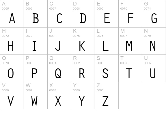 Clean Normal uppercase A-Z preview