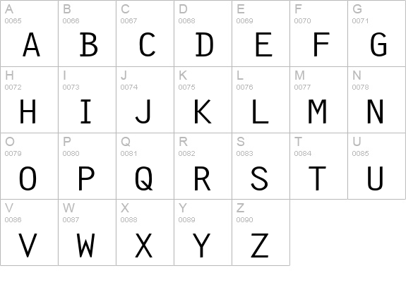 Clean Wide Normal uppercase A-Z preview