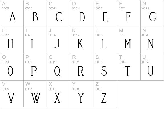 Cleaver's_Juvenia uppercase A-Z preview