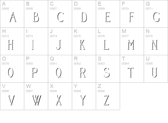 Cleaver's_Juvenia_Embossed uppercase A-Z preview