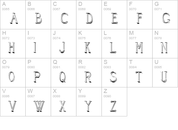 Cleaver's_Juvenia_Raised uppercase A-Z preview