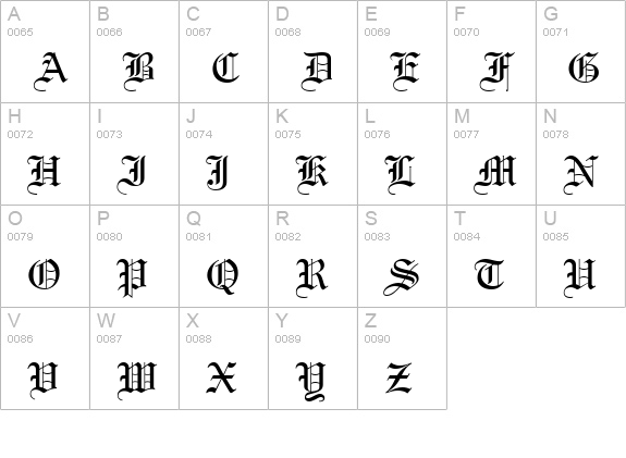 Clerestory SSi uppercase A-Z preview