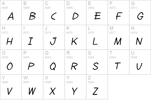 Clever Duke BTN Slick Oblique uppercase A-Z preview