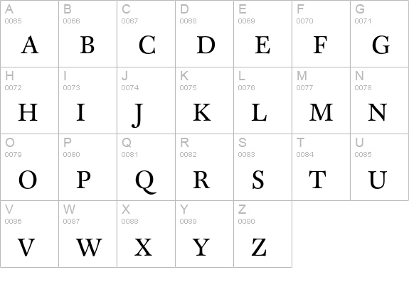 CliffordEighteen-RomanLFF uppercase A-Z preview