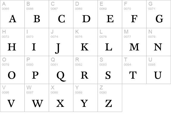 CliffordNine-Caps uppercase A-Z preview