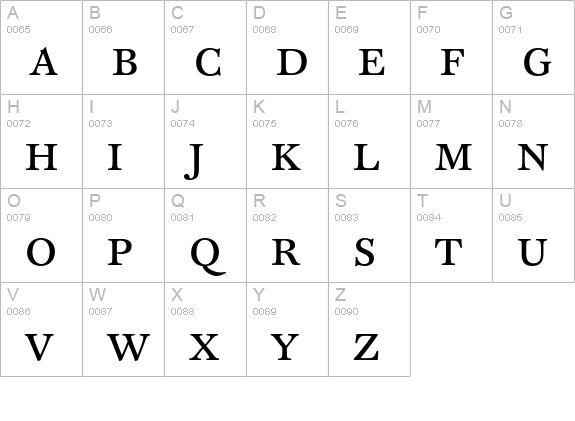 CliffordSix-RomanLF uppercase A-Z preview